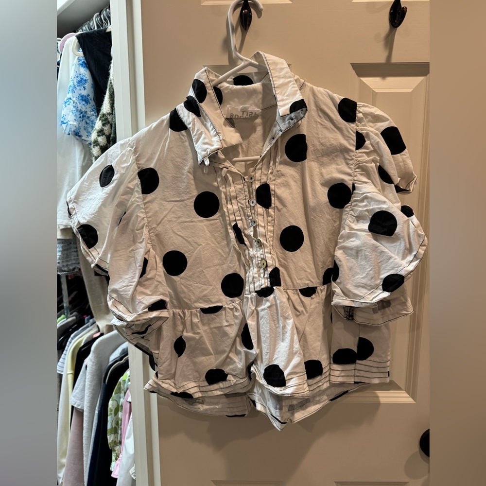BUCKETLIST Monochrome Polka Dot Shirt